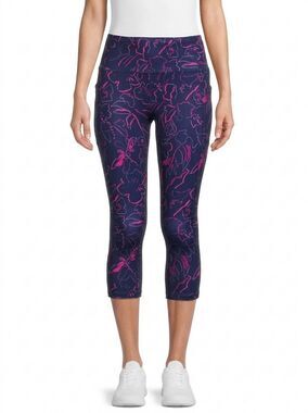 🔹️NWT Avia Purple Sketch Floral American Pants XSmall